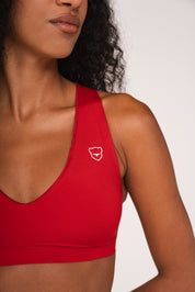 Sleep, Seek & Swim Red Bikini Top