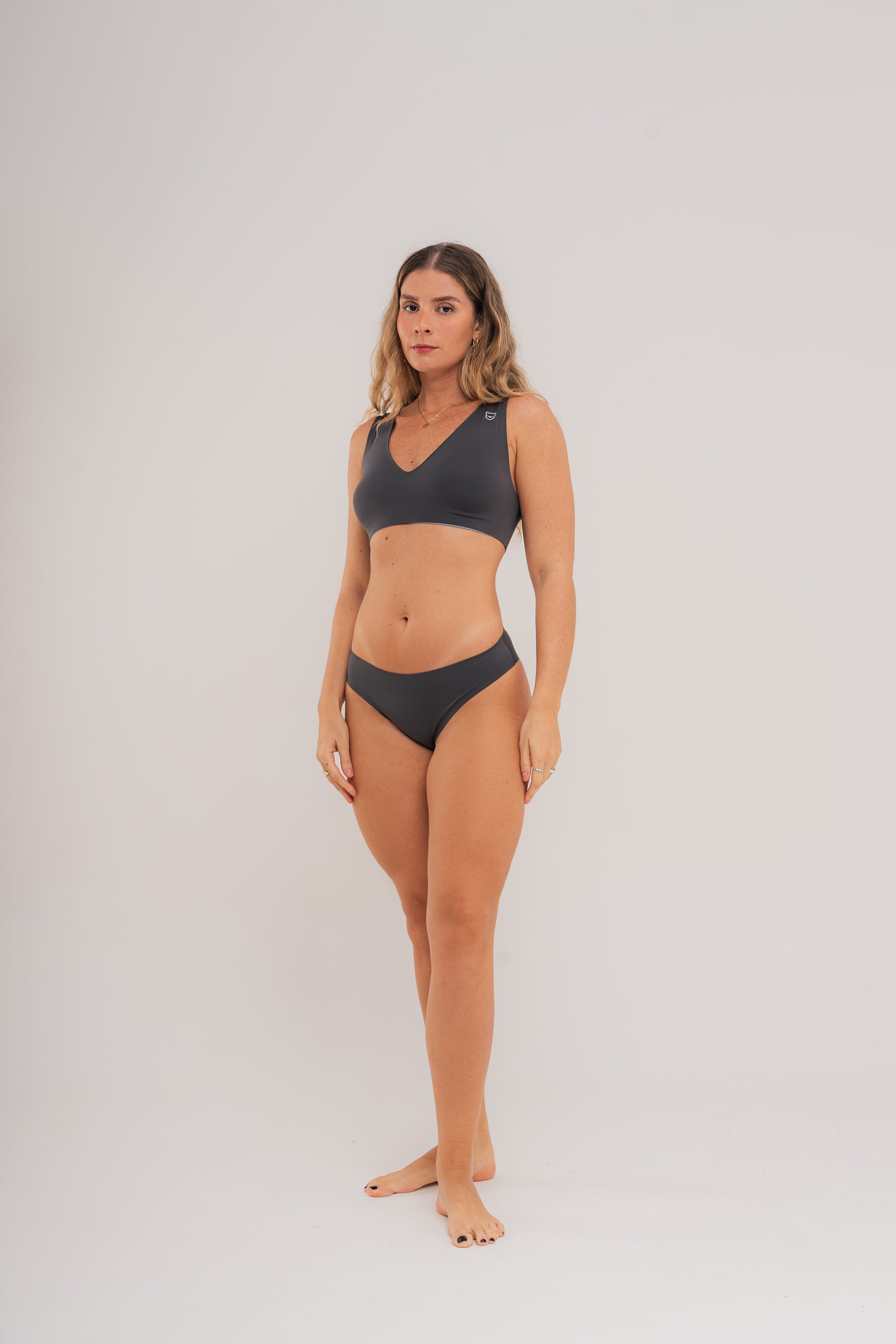 Sleep, Seek & Swim Stone Bikini Top