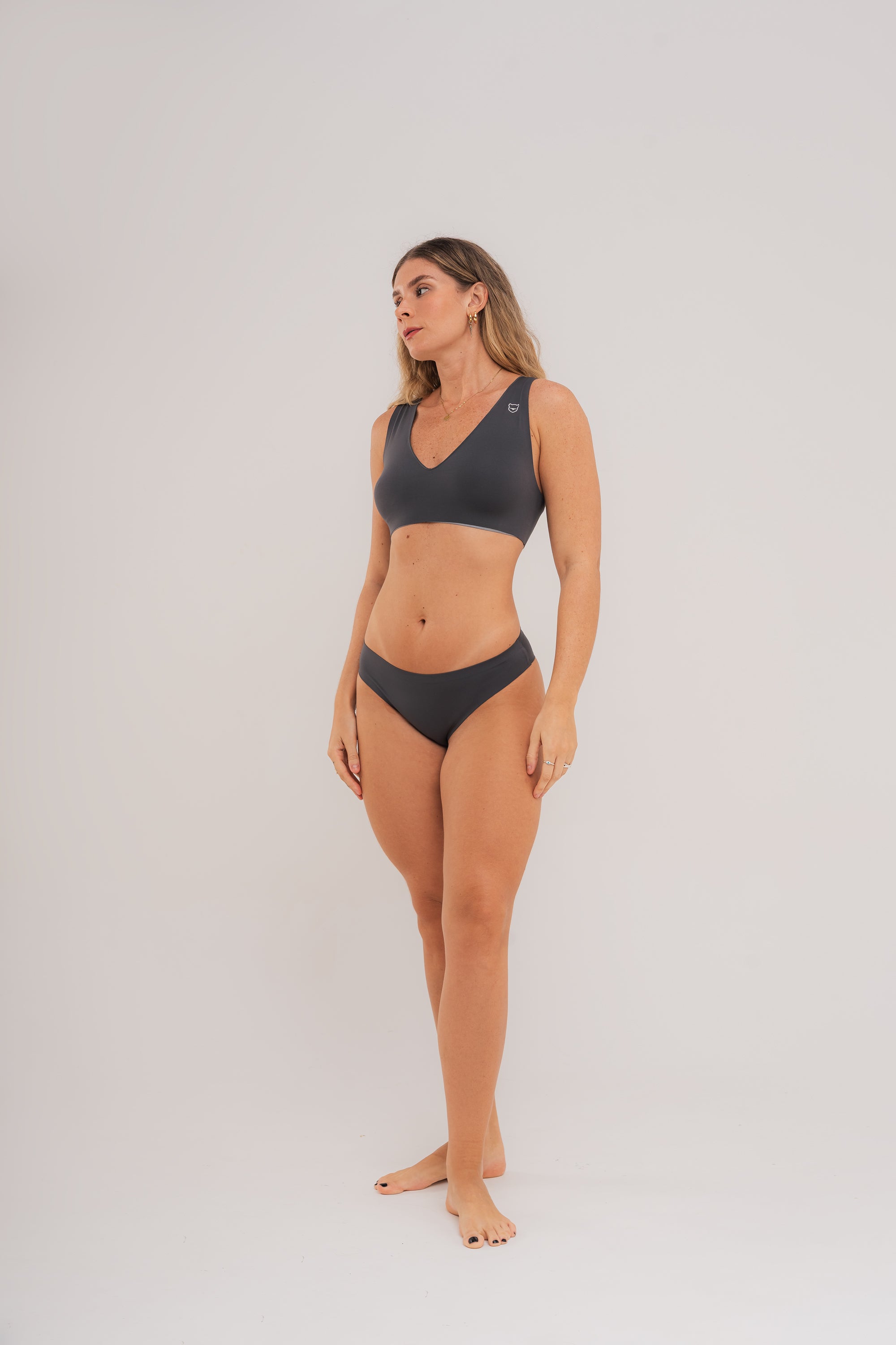 Sleep, Seek & Swim Stone Bikini Top